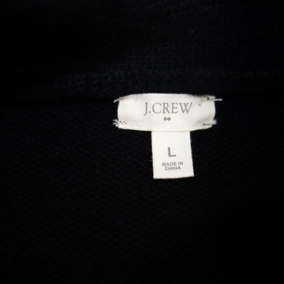 J Crew Black Wool Cardigan Sweater Jacket Womens L - Picture 5 of 8
